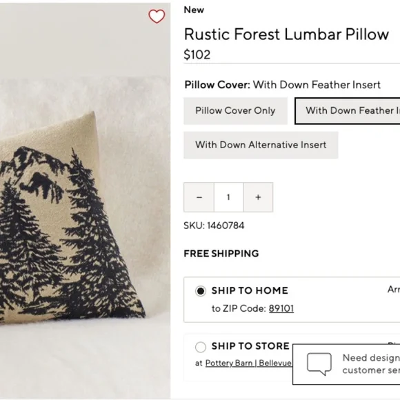 Pottery Barn Tan and Black Holiday Pillow - Picture 3 of 6